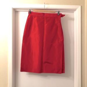 VINTAGE VIVIENNE WESTWOOD SILK RED PENCIL SKIRT